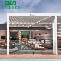 Pergola automatique de luxe 28'*40' de grande taille, pavillon moderne commercial pour restaurant, hôtel, plage