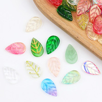 Pétalos de Cristal con Hojas Verdes y Cuentas de Cristal para Manualidades con Cuentas, Manualidades DIY, Pendientes