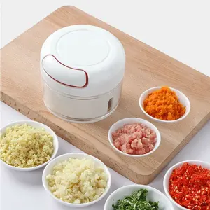 2023 SY Mini Manual Garlic Chopper Hand Pull Vegetable Cutter Puree Onion Ginger Meat Crusher Kitchen Gadget
