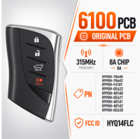 Clé de voiture intelligente à puce 315 MHz 8A pour Lexus UX200 Hybrid UX250 RX RX350, PCB d'origine 6100 BA HYQ14FBF HYQ14FLC OEM