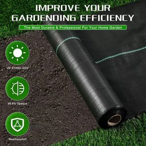 100gsm agricole largement utilisé anti-herbe géotextile modèle couvre-sol tapis de mauvaises herbes PP/PE plastique barrière contre les mauvaises herbes bâche 2m largeur - Product Image 4