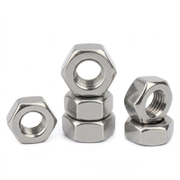 Ensemble d'écrous hexagonaux en acier inoxydable 304 de haute qualité M2 M3 M4 M5 M6 M8 M10 M12 M16 M20 Classe B Finition blanchie