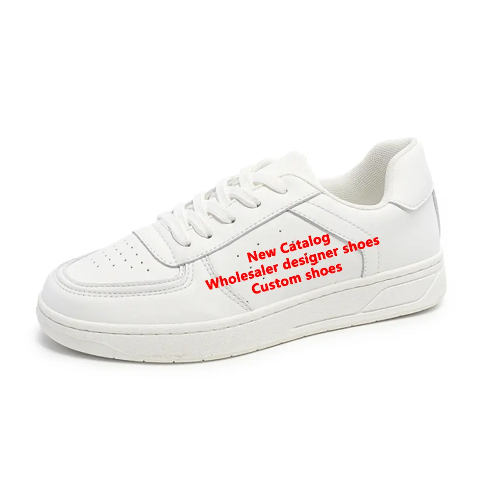 2023 नए उच्च गुणवत्ता वाले कस्टम अवकाश सफेद जूते थोक अवकाश खेल लोगो के साथ कस्टम स्नीकर्स पुरुषों के जूते
