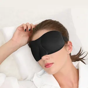 Dapat disesuaikan Logo cetak 3D masker tidur memblokir cahaya melindungi mata perjalanan penutup mata Label pribadi 3D masker tidur