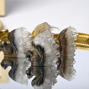 Adornos de Animales Tallados en Cristal Blanco Natural, Mayorista, Más Vendidos, Ardilla de Cristal para Decoración y Regalos - Product Image 2