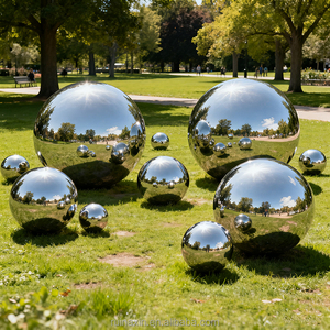 Trung Quốc Nhà Cung Cấp Thép Không Gỉ Hollow Bóng Gương Đánh Bóng Bóng Hình Cầu Cho Ngoài Trời Vườn Bãi Cỏ Hồ Bơi Hàng Rào Trang Trí Nội Thất Bóng - Product Image 2