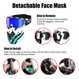 YUEDIO MX <span class=keywords><strong>masque</strong></span> facial détachable confortable lunettes de moto pour Motocross cyclisme <span class=keywords><strong>vtt</strong></span> vélo Ride Style - Product Image 3