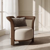 Fauteuil de détente moderne en teck et fil doré, éco-responsable, pour la maison, le bureau, le salon, la salle à manger, l'hôtel, la chambre à coucher