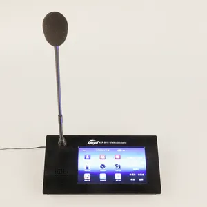 TCP ip网络扩音系统扬声器麦克风远程对讲传呼麦克风用于学校工厂酒店对讲