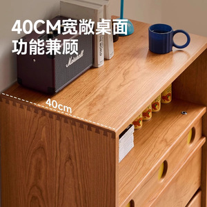 Japanese Style Solid Wood Five Drawer Chest 68x40x112cm Multifunctional Living Room Storage Cabinet <b>Sideboard</b> - Product Image 5