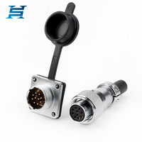 Conector Hembra Redondo de Latón con Enchufe de Aviación WS16, Cable de Conexión para Sistema de Energía Solar Automotriz de 2-10 Pines.