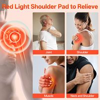 APTREDLIGHT Masseur d'épaule à LED avec thérapie par lumière rouge, chaleur et vibrations pour soulager la douleur au cou et aux épaules