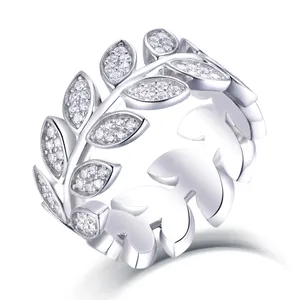 SKA Jewelry 925 leaf ring silver size 4 5 6 7 8 9 10 s925 ring ladies sterling silver rings men