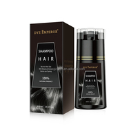 Shampo Pewarna Rambut Herbal Bebas Amonia OEM Customizable DYE EMPEROR 200ML 100% Menutup Uban untuk Salon & Merek Kecantikan