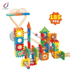 Chengji Diy Marbles Track Play Set Educational Assemble Pipeline Rolling Building Blocks Construction Marble Run Plastic Toy