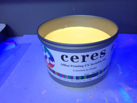 Tinta Keamanan Offset Printing UV Tinta Tak Terlihat, Warna Oranye, 500 Gram/Kaleng