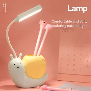 ไฟ LED พับได้แบบพกพา รูปทรงหอยทาก ดีไซน์การ์ตูนน่ารัก สำหรับอ่านหนังสือที่บ้าน ของขวัญสำหรับเด็ก ของตกแต่งโต๊ะทำงาน - Product Image 5
