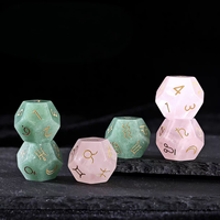 3 dés d'astrologie en cristal naturel, 3 pièces, dés astrologiques, divination des constellations, pierre précieuse d'obsidienne noire, jeux de rôle, cadeau