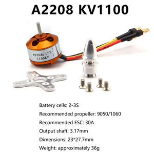 고품질 브러시리스 모터 A2208 KV1100 KV1400 KV1800 KV2600 모터 모델 항공기 드론용 브러시리스 모터 - Product Image 5