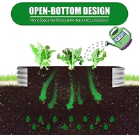 Kit de jardinière surélevée en tôle galvanisée, couleur personnalisable, design minimaliste, pour extérieur, jardin, patio, ou comme jardinière de sol