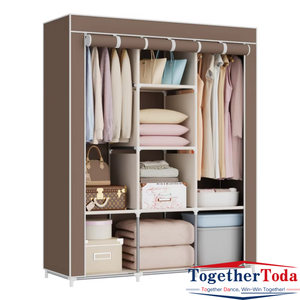 Armoire compacte grande capacité légère et stable, facile à installer, résistante à la poussière, pour organiser les vêtements de tous les jours, la literie, les sacs - Product Image 6