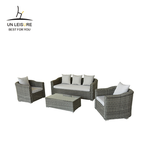 Ensemble <span class=keywords><strong>de</strong></span> canapés <span class=keywords><strong>de</strong></span> <span class=keywords><strong>jardin</strong></span> en rotin <span class=keywords><strong>gris</strong></span> clair classique, mobilier d'extérieur <span class=keywords><strong>de</strong></span> luxe moderne, écologique et résistant à la rouille pour villa et <span class=keywords><strong>salon</strong></span> <span class=keywords><strong>de</strong></span> resort - Product Image 2