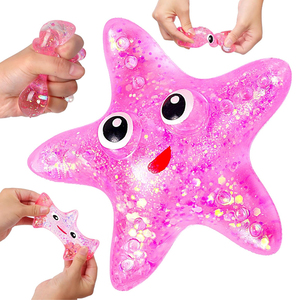 Most Popular TPR Glitter Maltose Animal Starfish Shape Hand Exercise Squeeze Stress Relieve <b>Squishy</b> Toys for Kids and Adults - Product Image 1