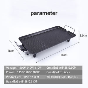 Poêle à Grill anti-adhésif pour Restaurant, Grill à flamme d'intérieur, <span class=keywords><strong>Barbecue</strong></span>, 8-service, Grill électrique d'extérieur, poêle antiadhésive, bon marché - Product Image 3