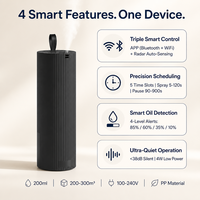 Diffuseur de parfum à détecteur de mouvement radar 200 ml, WiFi sans fil, application, 5 minuteurs, 300 m², USB, mural, hôtel, OEM, logo personnalisé