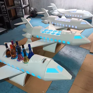 RICHSHINING Vente chaude Porte-bouteille LED pour champagne et cocktails en forme d'avion, qualité supérieure, pour boîte <span class=keywords><strong>de</strong></span> nuit - Product Image 1