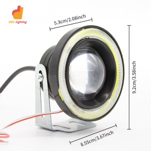 30W proiettore integrato per moto con lenti a Led DRL anello aureola faro 3.5 pollici a LED Angel Devil Eye fendinebbia - Product Image 3