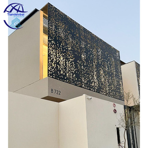 Façade perforée en aluminium, panneau de revêtement moderne personnalisé avec revêtement PVDF, mur-rideau pour centre commercial - Product Image 2