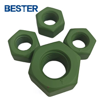Écrou hexagonal lourd en acier allié, oxyde noir, zingué, revêtement Xylon, revêtement PTFE, ASTM-A194 Grade 2H 2HM 7 7M 8 8M pour goujons B7