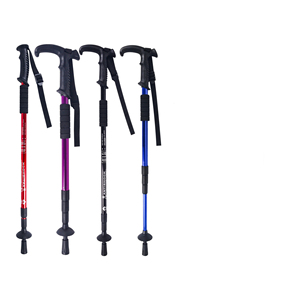 Venta caliente Trekking Pole Plegable Al Aire Libre Caminar Muletas Aleación de aluminio Bastón - Product Image 4