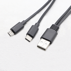 Çoklu USB şarj kablosu 2 in 1 USB tip C/mikro USB hızlı şarj kablosu - Product Image 1