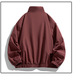 批发韩版男式夹克时尚宽松翻领设计简约百搭春秋休闲外套 - Product Image 6