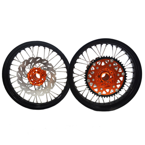 Juego de ruedas de radios de aleación de 17 pulgadas para <span class=keywords><strong>KTM</strong></span> EXC SXF, <span class=keywords><strong>Supermoto</strong></span>, alta calidad, cantidad mínima, <span class=keywords><strong>precio</strong></span> de fabricante - Product Image 4