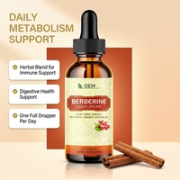 Gouttes liquides de berbérine OEM 60 ml, cannelle de Ceylan, melon amer, complément alimentaire pour soutenir le métabolisme