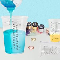 Tasses de mélange de résine en plastique transparent jetables de haute qualité gobelets en plastique gradués pour Camping mélange peinture tache résine époxy