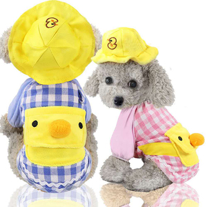 Vêtements d'été pour chien, petit canard jaune, sac à dos, dessin animé, gilet en coton, dashihuahua, tenue de <span class=keywords><strong>chiot</strong></span>, pour chat - Product Image 1