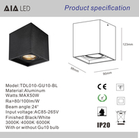 Spot GU10 en aluminium moulé sous pression en nid d'abeille, boîtier de spot orientable pour projets hôteliers, résidentiels et villas