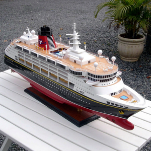 Maquette de bateau de croisière XL en bois, sculptée et peinte à la main, style européen, décoration nautique Feng Shui, cadeau d'affaires, Noël - Product Image 1
