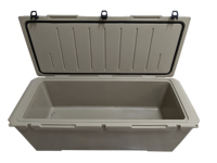 OD 220L Personnalisé Rotomolded Glacière Isolé Poubelle De Pêche Avec Roues Et Tirer Stockage De Glace Conteneur De Transport Rotomolded glacière