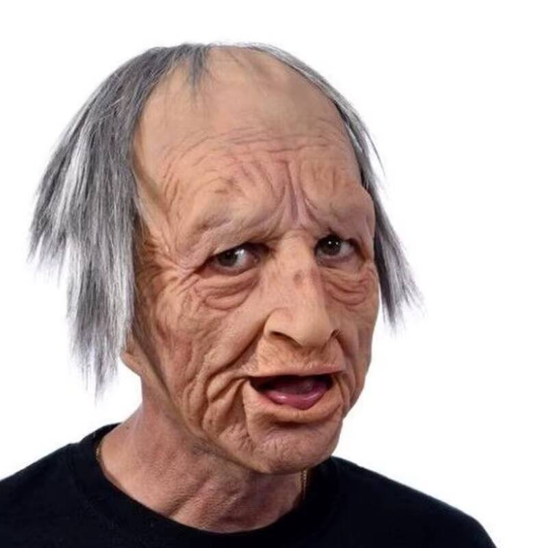 Mask for old man with short hair