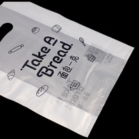 Şeffaf plastik restoranlar takeaway çanta ile özel paket çanta gıda ambalaj plastik özelleştirilebilir