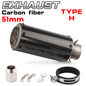 यूनिवर्सल मोटरसाइकिल निकास मफलर पाइप 51 मिमी/60 मिमी गंदगी बाइक निकास टाइटेनियम मिश्र धातु कार्बन फाइबर मफलर के लिए - Product Image 4