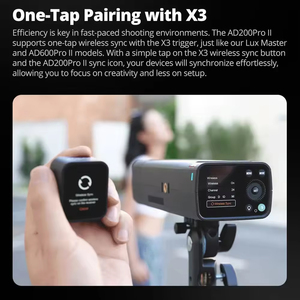 Flash <span class=keywords><strong>Godox</strong></span> <span class=keywords><strong>AD200</strong></span> <span class=keywords><strong>Pro</strong></span> II, 200 Ws, 1/8000 HSS, Batería de 2980 mAh, Sistema Inalámbrico 2.4G, Lámpara de Modelado Bicolor, Flash Speedlite - Product Image 6