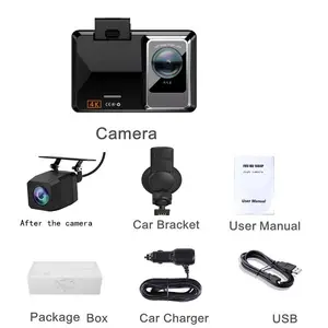 اللاسلكية 2.0 بوصة بيع يي dashcam كاميرا عدادات السيارة 4k اندفاعة سيارة كاميرا مع Wifi Gps مسجل فيديو رقمي للسيارة بكاميرا مزدوجة البطارية dashcam 4k
