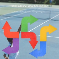 Équipement d'entraînement pour terrains de netball, volleyball et pickleball : Marqueurs de sol en forme de L, en forme de T, flèches de virage en ligne droite