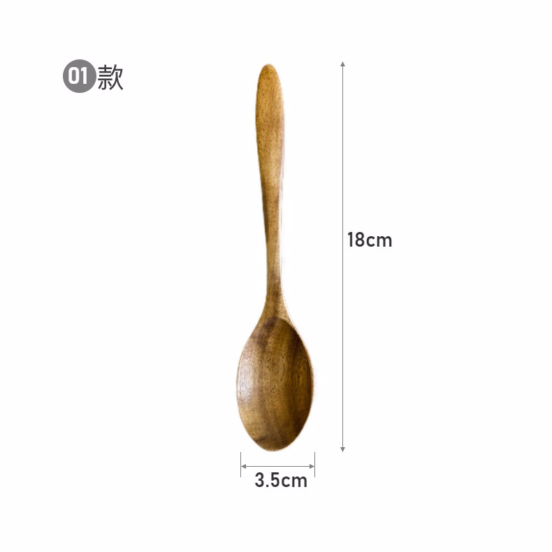 (รุ่น 01) ช้อนไม้อะคาเซีย (18*3.5ซม. มีในสต็อก)